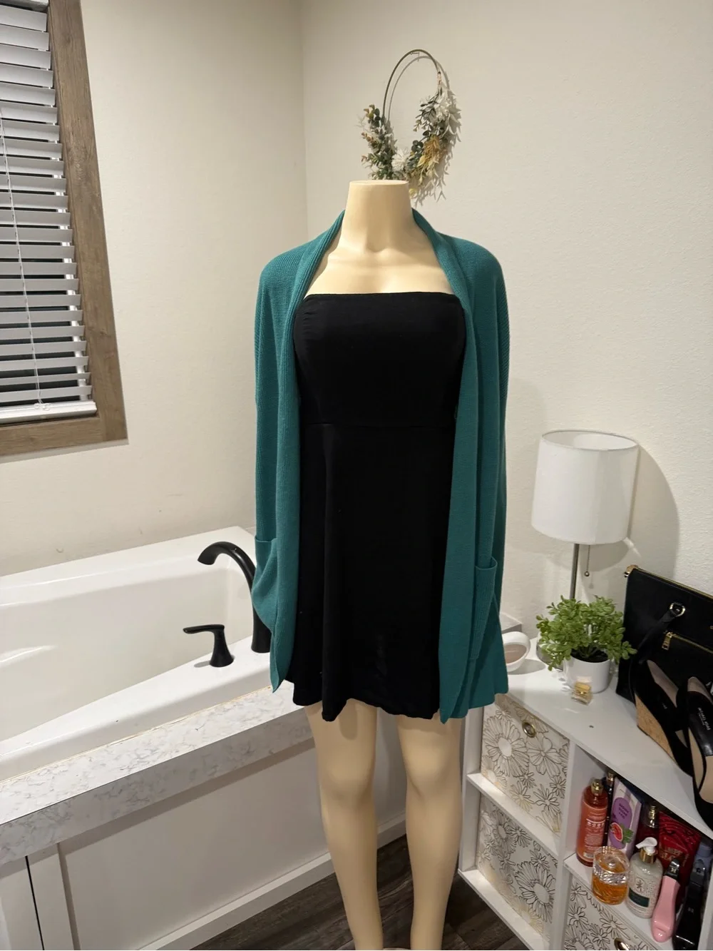 Old Navy Black Strapless Mini Dress • Size Medium • Smocked Back